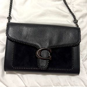 Black Coach Tabby Chain Clutch